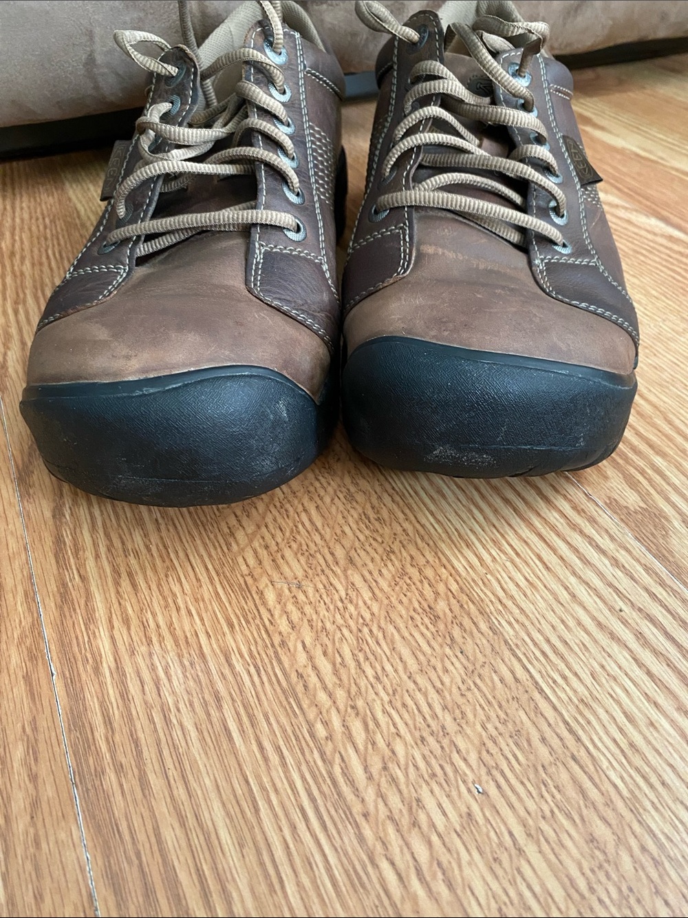 Keen Men's Austin Brown Leather Lace-up Casual Shoe, with Black Sole - Picture 7 of 7